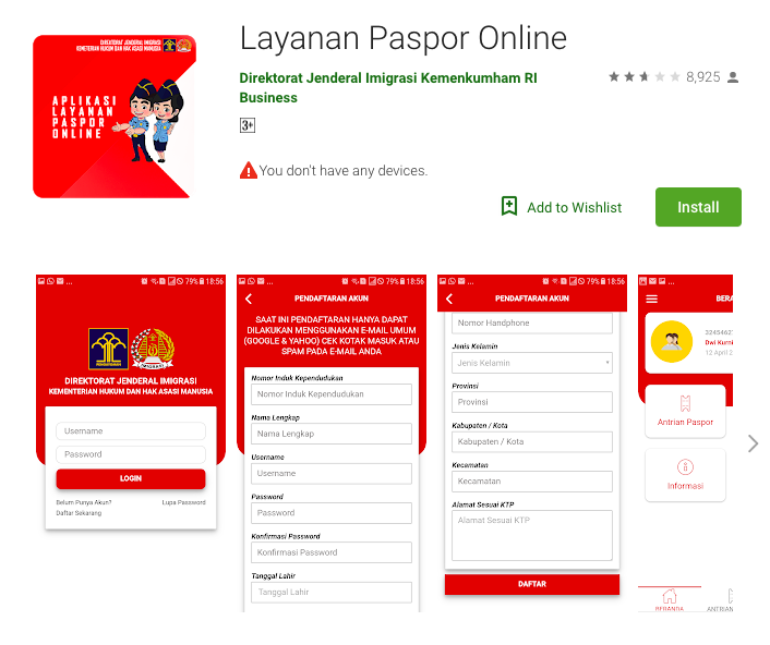 Cara Buat Paspor & Ambil Antrean Online Lewat Aplikasi